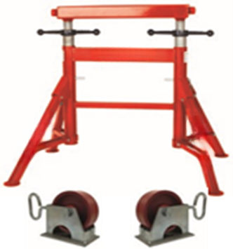 Duo Pipe Stand with Steel Wheels (Pair)
