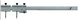 Trammel with carbide tips 500 mm 0.1 mm