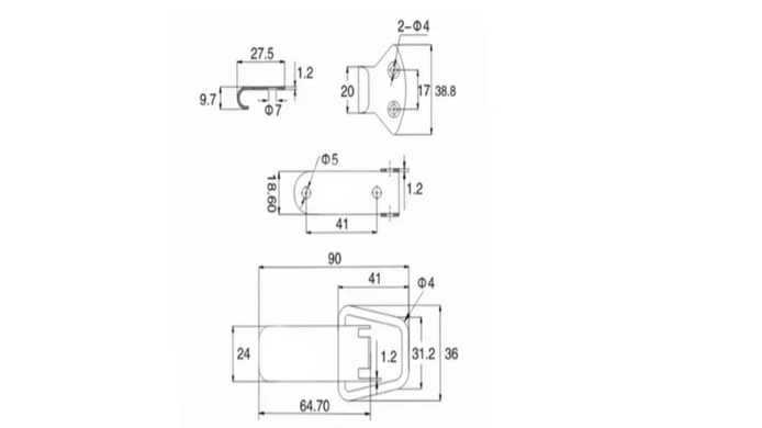 Clamp MX003 Nickel-plated steel