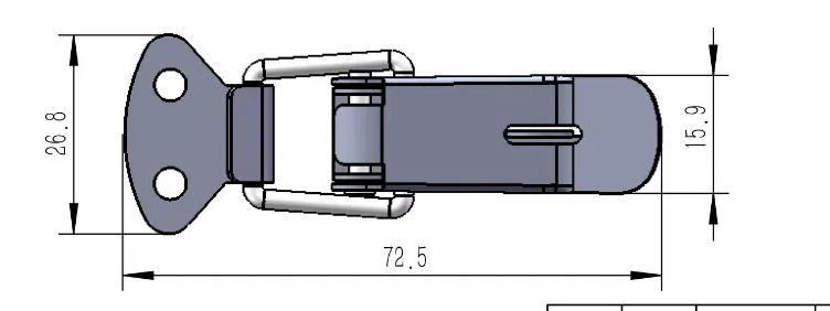 MX008 chrome-plated clamp closure