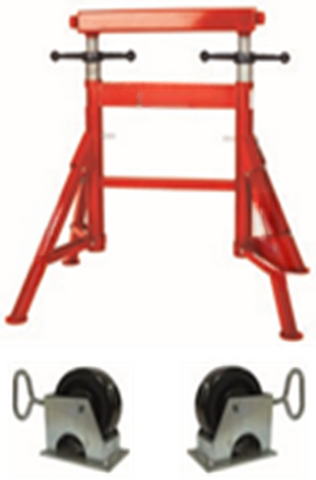 Duo Pipe Stand with Phenolic Wheels (Pair)