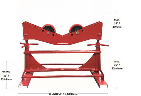 Mega-Rollenst&auml;nder &ndash; 10.000 lbs, 4&ndash;60&ldquo; Rohrdurchmesserkapazit&auml;t