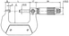Die B&uuml;gelmessschraube (das Mikrometer) 0 - 25 mm Ablesung 0.01mm