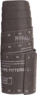 Rohrbandage, 7" breit - 1-Zoll-Schritte