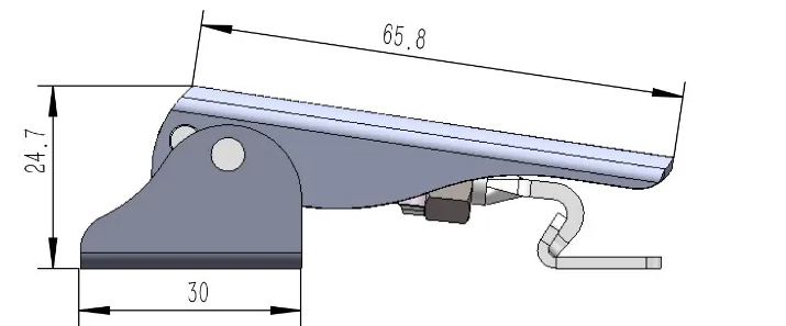MX034-T1 Verstellbarer Haspenriegel aus Zink